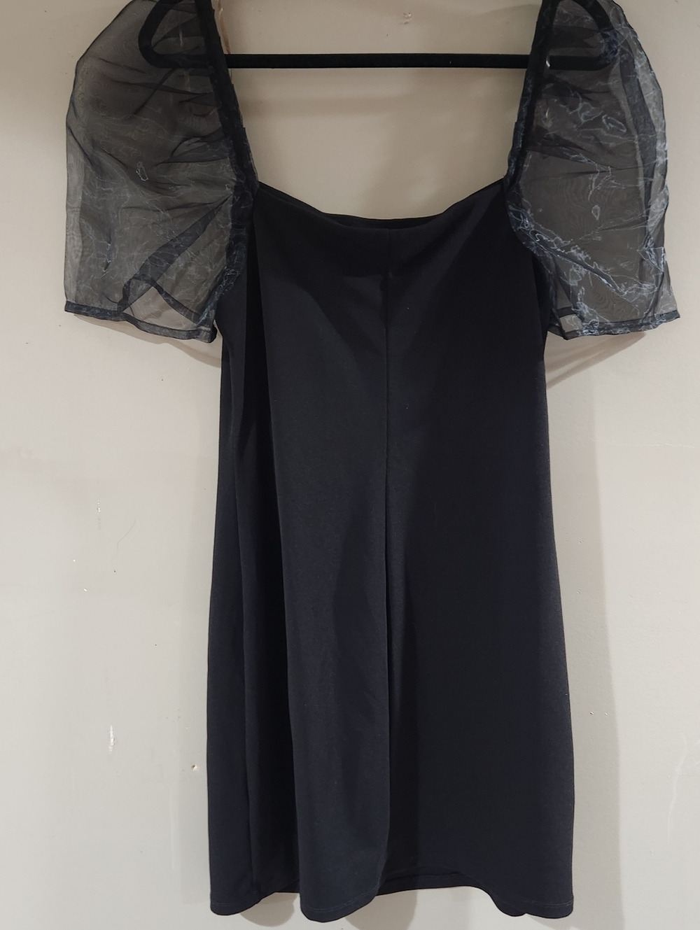 Inspired Hearts Black Cocktail Dress Puffy Sleeves Size XL - Picture 5 of 5
